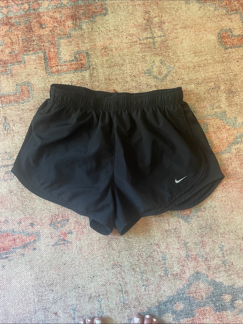Nike Black Women's Athletic Running Shorts with Reflective Swoosh